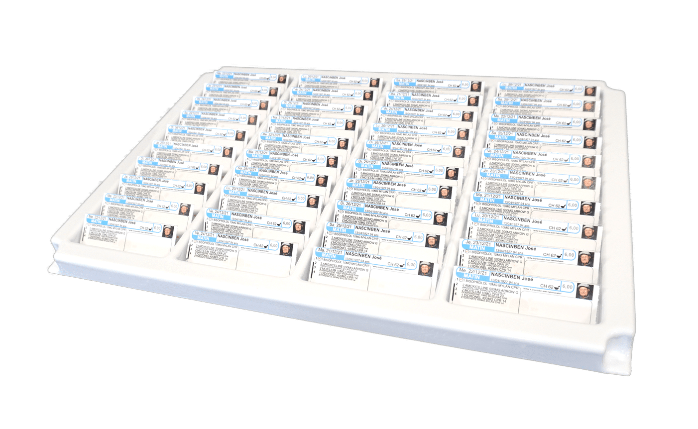 Visuel du plateau pour 40 patients